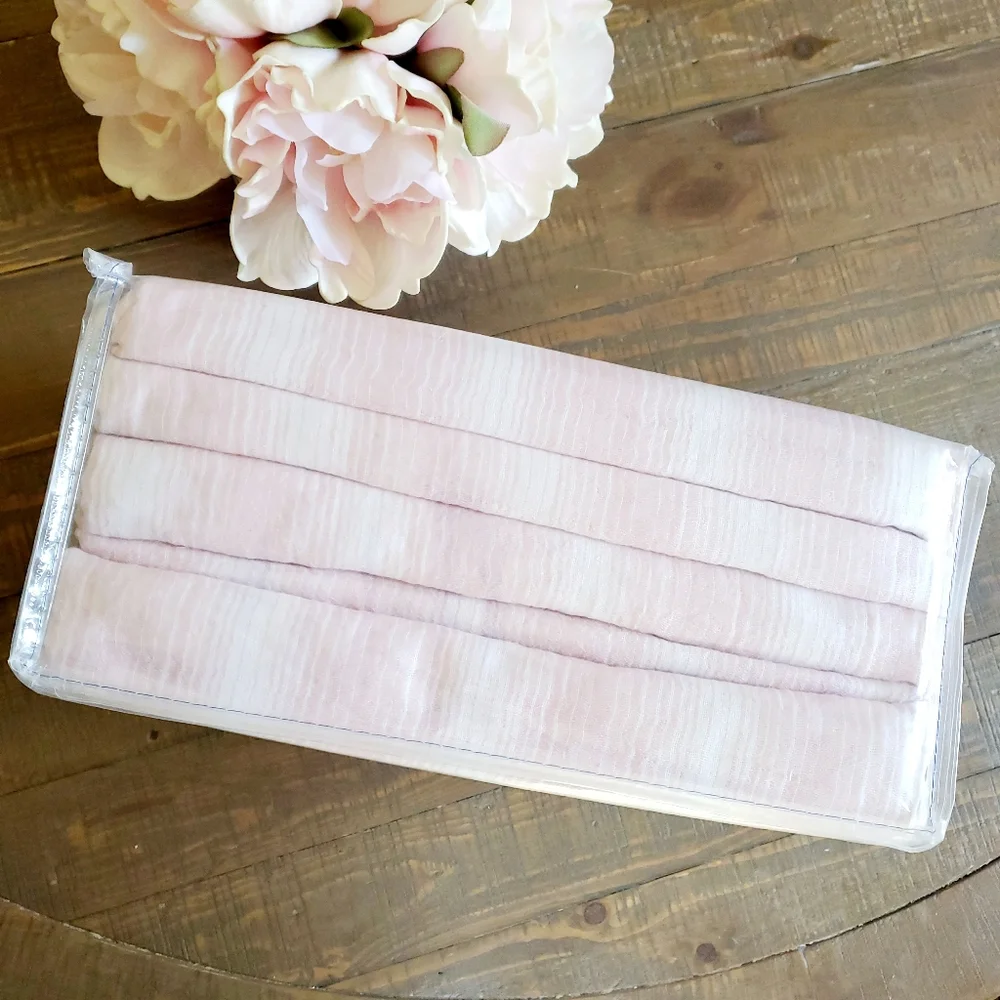 3Pc Splended Home Capitola Pink & White Striped Queen Duvet & Pillowcase Set